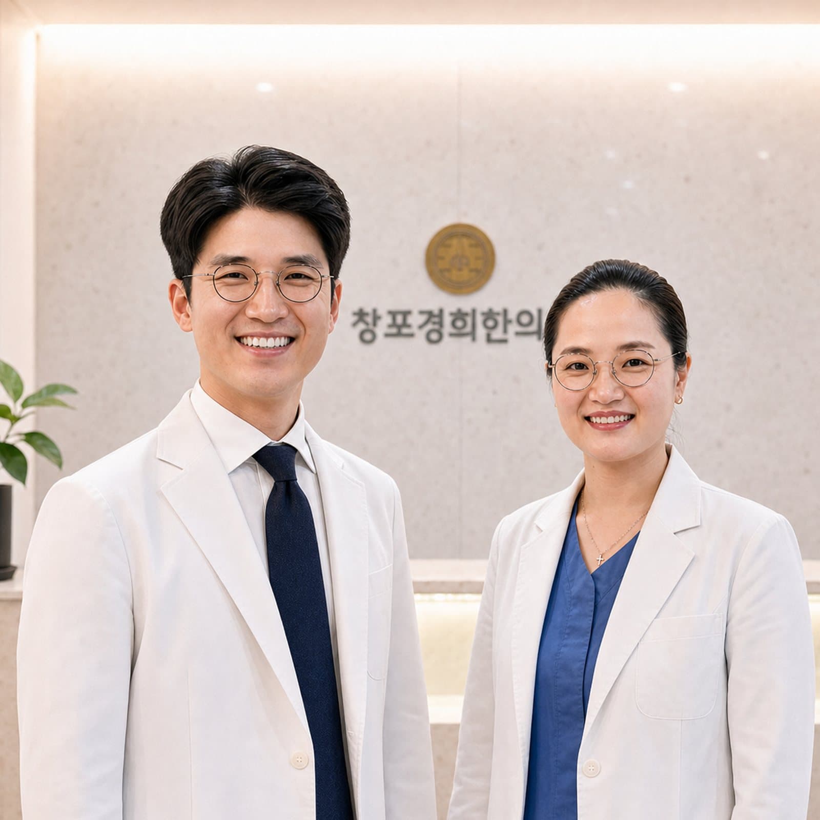 장윤호 대표원장과 최효정 진료원장